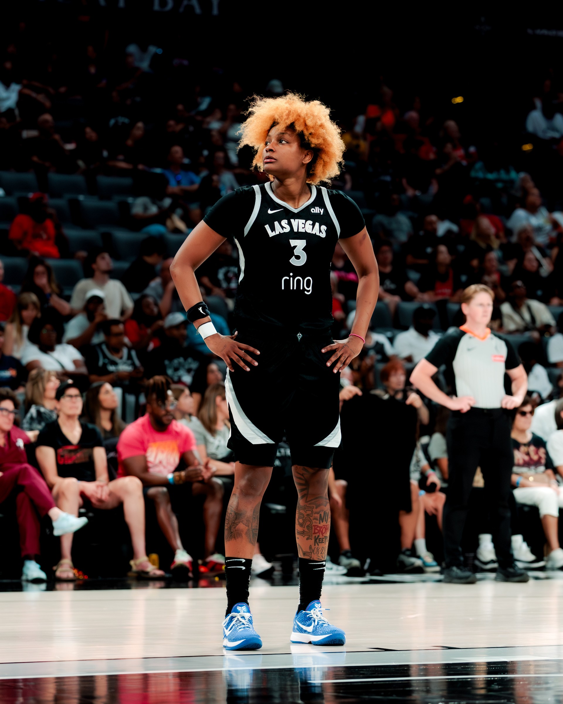NaLyssa Smith on the court for Las Vegas